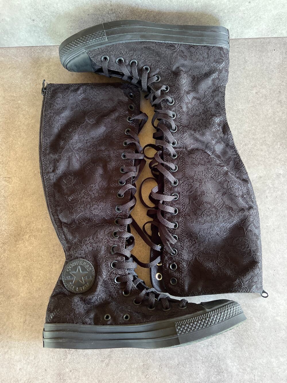 Converse Chuck Taylor All Star XX-Hi "Lace" Knee-High sneaker Boots lace up NEW